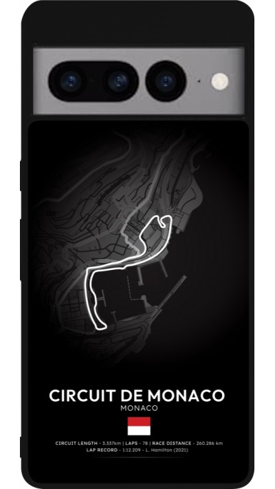 Google Pixel 7 Pro Case Hülle - Silikon schwarz F1 Track 2025 Monaco