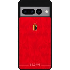Google Pixel 7 Pro Case Hülle - Silikon schwarz Belgien 2026 personalisierbares Fussballtrikot