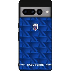 Coque Google Pixel 7 Pro - Silicone rigide noir Maillot de football Cap-Vert 2026 personnalisable