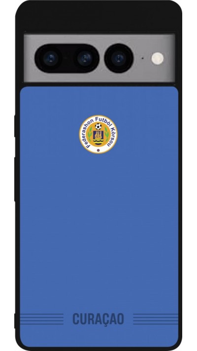 Google Pixel 7 Pro Case Hülle - Silikon schwarz Curaçao 2026 personalisierbares Fussballtrikot