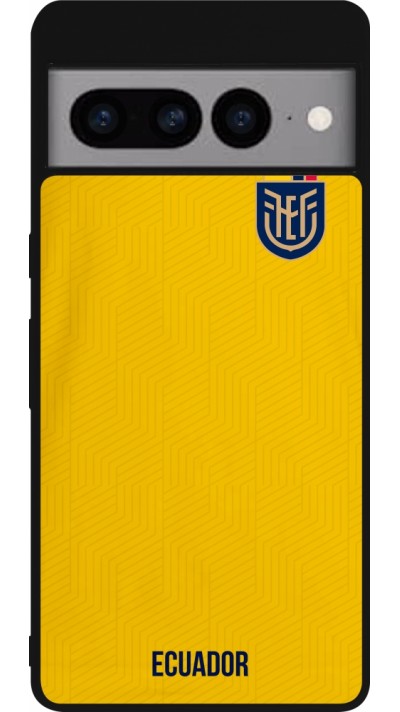 Google Pixel 7 Pro Case Hülle - Silikon schwarz Ecuador 2022 Fußballtrikot