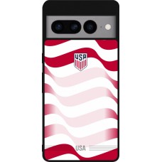 Google Pixel 7 Pro Case Hülle - Silikon schwarz Vereinigten Staaten 2026 personalisierbares Fussballtrikot