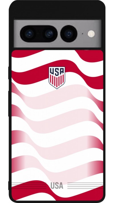 Google Pixel 7 Pro Case Hülle - Silikon schwarz Vereinigten Staaten 2026 personalisierbares Fussballtrikot