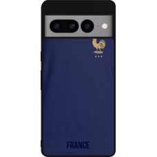 Google Pixel 7 Pro Case Hülle - Silikon schwarz Frankreich 2022 personalisierbares Fussballtrikot