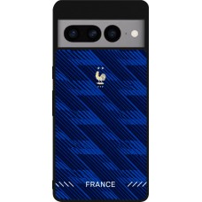 Coque Google Pixel 7 Pro - Silicone rigide noir Maillot de football France 2026 personnalisable
