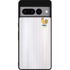 Coque Google Pixel 7 Pro - Silicone rigide noir Maillot de football France Extérieur personnalisable