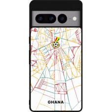 Coque Google Pixel 7 Pro - Silicone rigide noir Maillot de football Ghana 2026 personnalisable
