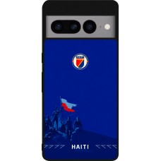 Coque Google Pixel 7 Pro - Silicone rigide noir Maillot de football Haiti 2026 personnalisable
