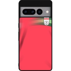 Coque Google Pixel 7 Pro - Silicone rigide noir Maillot de football Iran 2022 personnalisable