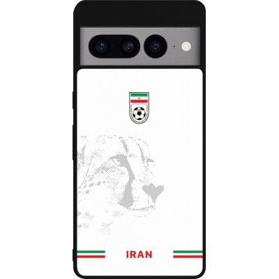 Coque Google Pixel 7 Pro - Silicone rigide noir Maillot de football Iran 2026 personnalisable