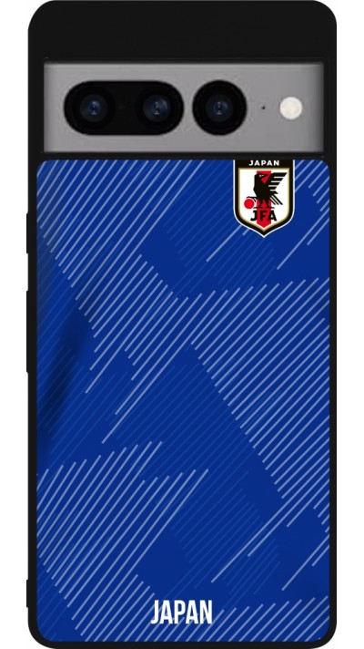 Coque Google Pixel 7 Pro - Silicone rigide noir Maillot de football Japon 2022 personnalisable