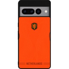 Coque Google Pixel 7 Pro - Silicone rigide noir Maillot de football Pays-Bas 2026 personnalisable
