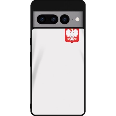 Google Pixel 7 Pro Case Hülle - Silikon schwarz Polen 2022 personalisierbares Fussballtrikot