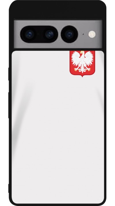 Google Pixel 7 Pro Case Hülle - Silikon schwarz Polen 2022 personalisierbares Fussballtrikot