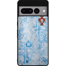 Google Pixel 7 Pro Case Hülle - Silikon schwarz Portugal Away personalisierbares Fussballtrikot
