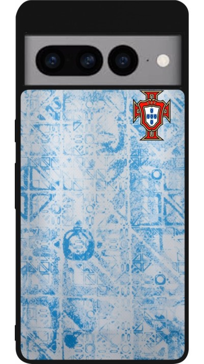 Google Pixel 7 Pro Case Hülle - Silikon schwarz Portugal Away personalisierbares Fussballtrikot