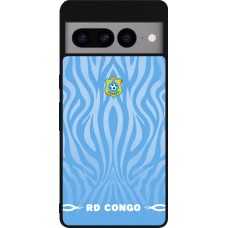 Coque Google Pixel 7 Pro - Silicone rigide noir Maillot de football RD Congo 2026 personnalisable