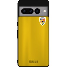 Coque Google Pixel 7 Pro - Silicone rigide noir Maillot de football Roumanie