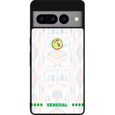 Coque Google Pixel 7 Pro - Silicone rigide noir Maillot de football Sénégal 2026 personnalisable
