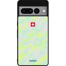 Coque Google Pixel 7 Pro - Silicone rigide noir Maillot de football Suisse Away 2026 personnalisable