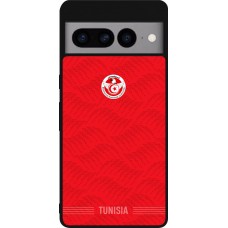 Coque Google Pixel 7 Pro - Silicone rigide noir Maillot de football Tunisie 2026 personnalisable