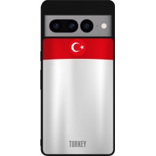 Google Pixel 7 Pro Case Hülle - Silikon schwarz Türkei personalisierbares Fussballtrikot
