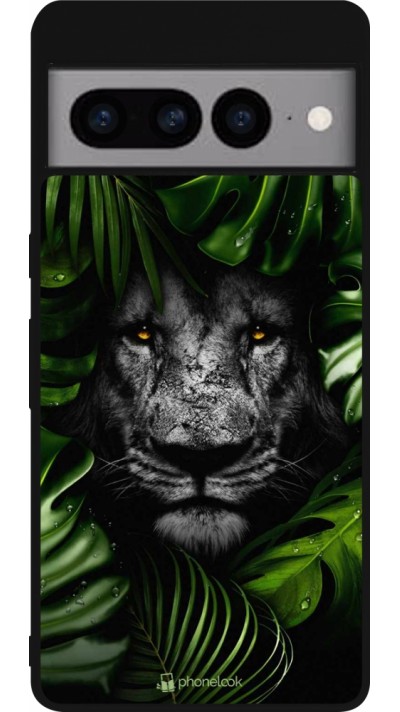 Coque Google Pixel 7 Pro - Silicone rigide noir Forest Lion