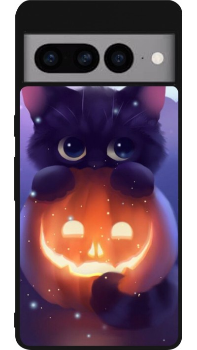 Google Pixel 7 Pro Case Hülle - Silikon schwarz Halloween 17 15