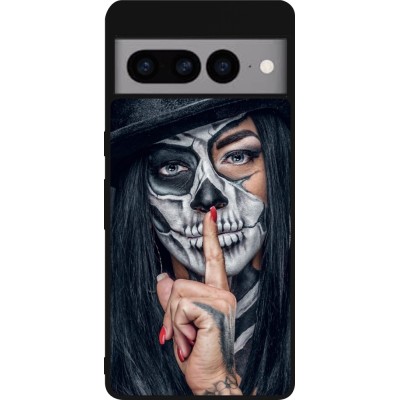 Google Pixel 7 Pro Case Hülle - Silikon schwarz Halloween 18 19