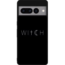 Google Pixel 7 Pro Case Hülle - Silikon schwarz Halloween 22 witch word
