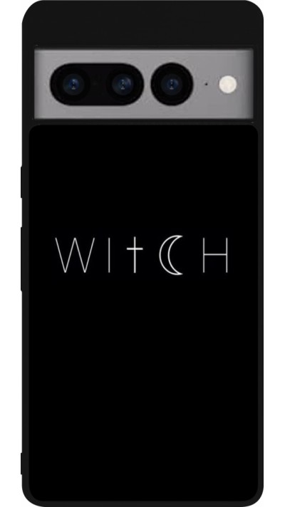 Coque Google Pixel 7 Pro - Silicone rigide noir Halloween 22 witch word