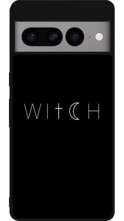 Google Pixel 7 Pro Case Hülle - Silikon schwarz Halloween 22 witch word