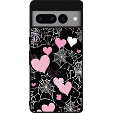 Coque Google Pixel 7 Pro - Silicone rigide noir Halloween 2024 girly