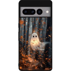 Coque Google Pixel 7 Pro - Silicone rigide noir Halloween 2025 Ghost in the forest