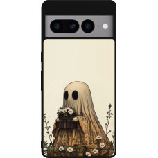 Coque Google Pixel 7 Pro - Silicone rigide noir Halloween 2025 Ghost gardener