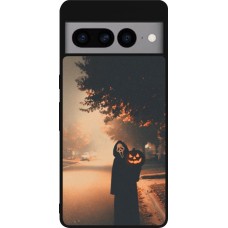 Coque Google Pixel 7 Pro - Silicone rigide noir Halloween 2025 Scream