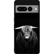 Google Pixel 7 Pro Case Hülle - Silikon schwarz Highland calf black