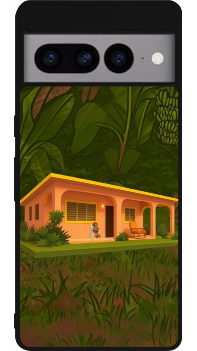 Google Pixel 7 Pro Case Hülle - Silikon schwarz Benitos house DTMF