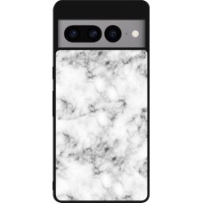 Google Pixel 7 Pro Case Hülle - Silikon schwarz Marble 01