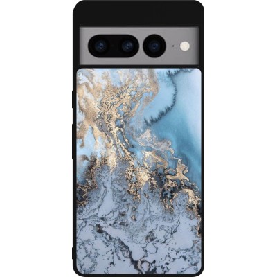 Google Pixel 7 Pro Case Hülle - Silikon schwarz Marble 04