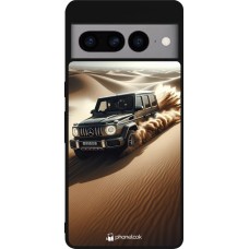 Coque Google Pixel 7 Pro - Silicone rigide noir Mercedes G Drift Desert