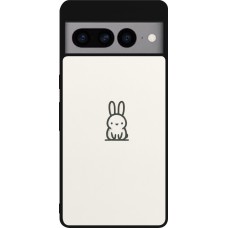 Coque Google Pixel 7 Pro - Silicone rigide noir Minimal bunny cutie