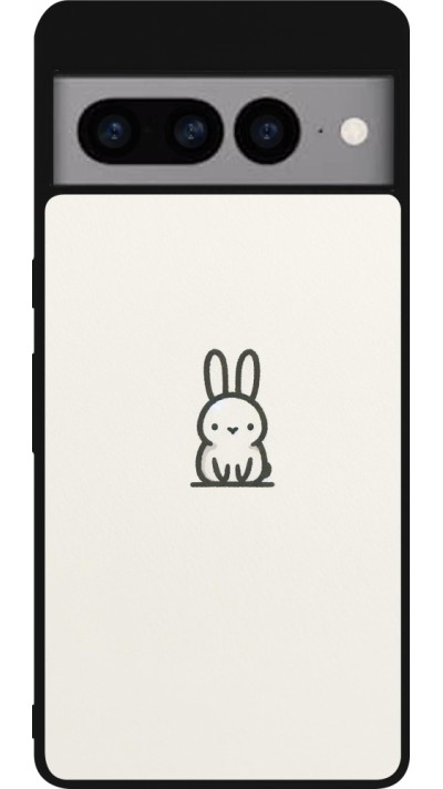 Coque Google Pixel 7 Pro - Silicone rigide noir Minimal bunny cutie