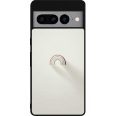 Google Pixel 7 Pro Case Hülle - Silikon schwarz Mini Regenbogen Minimal