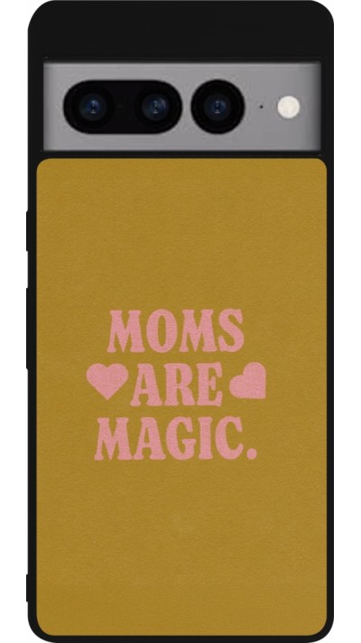 Google Pixel 7 Pro Case Hülle - Silikon schwarz Mom 2026 Are Magic