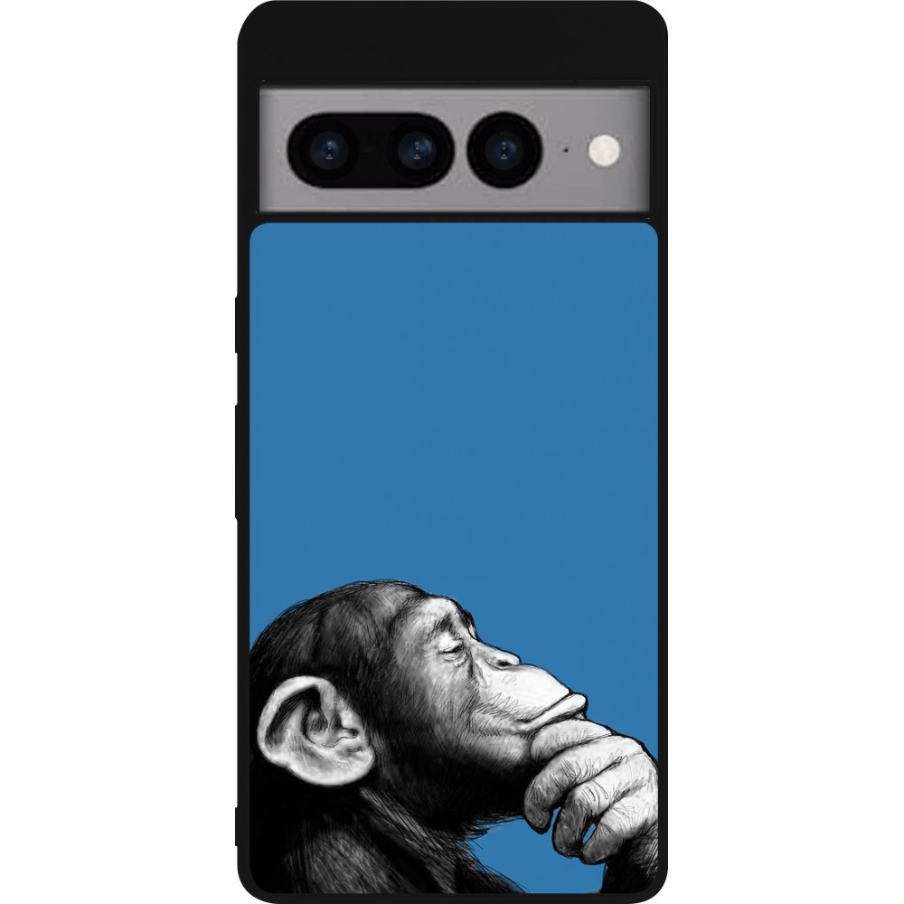 Google Pixel 7 Pro Case Hülle - Silikon schwarz Monkey Pop Art