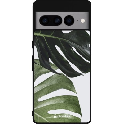Google Pixel 7 Pro Case Hülle - Silikon schwarz Monstera Plant