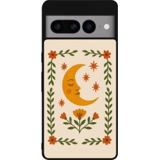 Coque Google Pixel 7 Pro - Silicone rigide noir Half moon stamp 2026