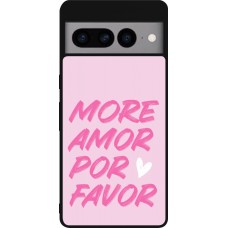 Coque Google Pixel 7 Pro - Silicone rigide noir More amor porfavor