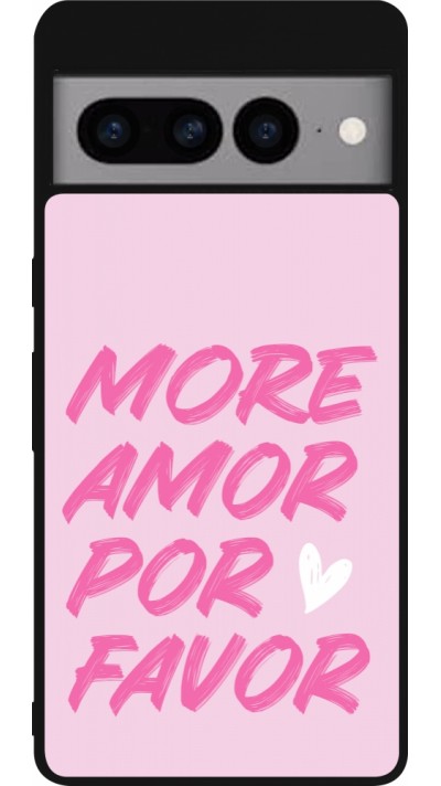 Coque Google Pixel 7 Pro - Silicone rigide noir More amor porfavor